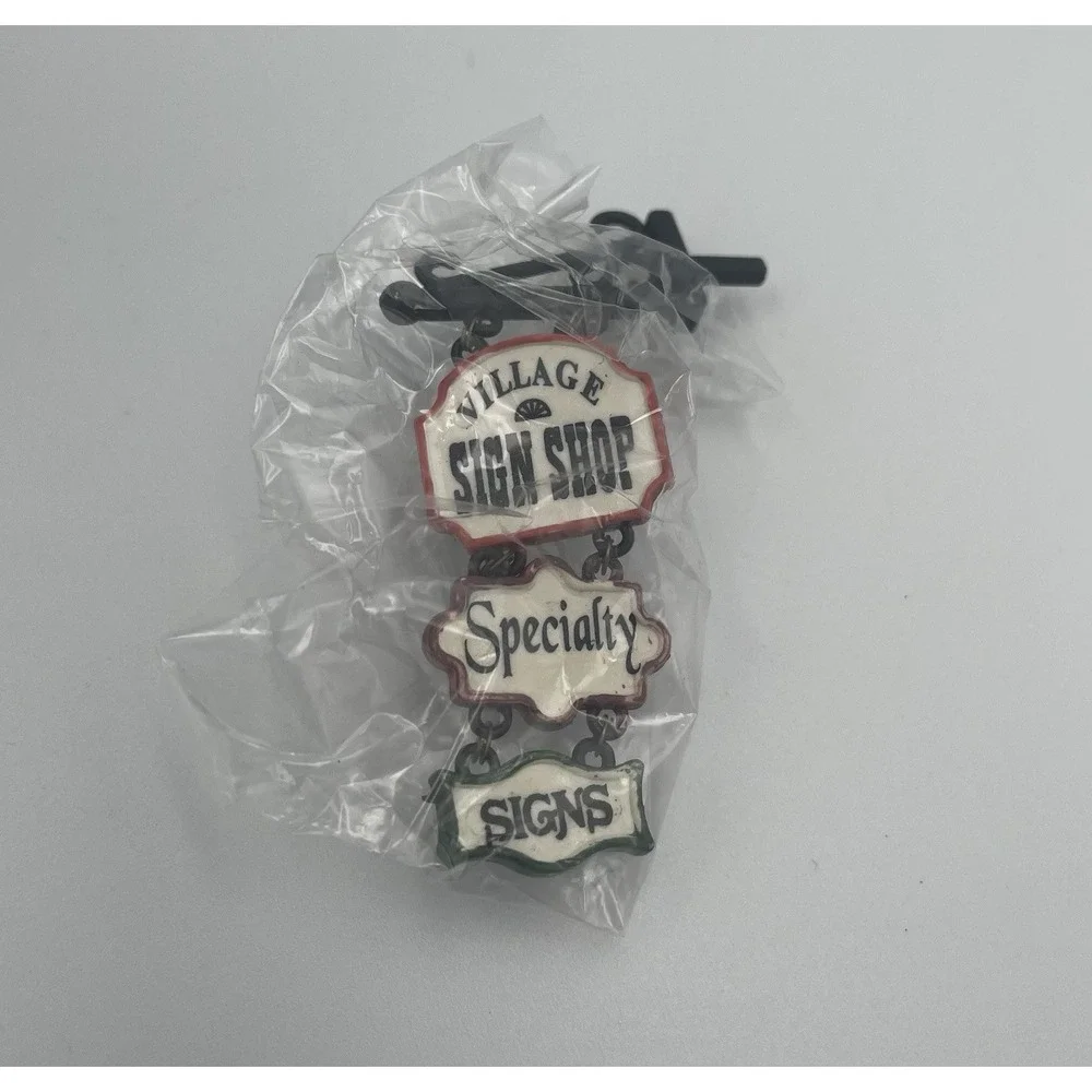 NOB LEMAX CADDINGTON VILLAGE Sign Shop 2003 Christmas Retired 35884M Light Cord